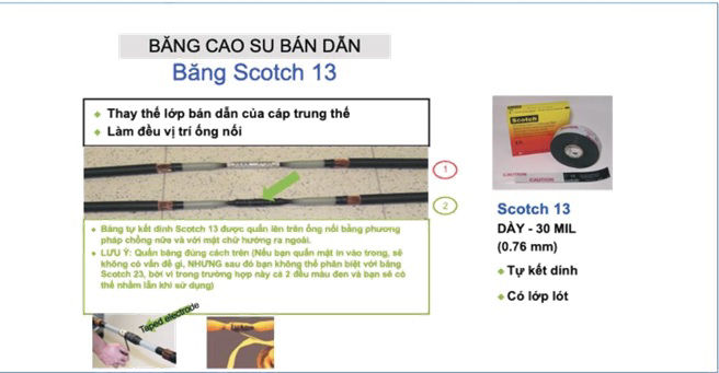 Đầu hộp nối quấn băng đổ nhựa
